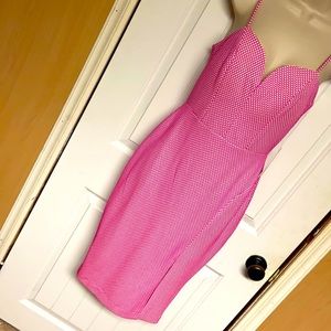 NWT BISOU BISOU PINK N WHITE DRESS. SIZE 2